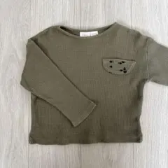 ZARA 86㎝ ワッフル生地長袖Tシャツ