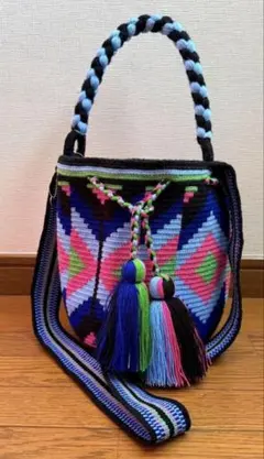 新品Laluce-earth ラルーシェアース ワユーバッグ Mコロンビアのサムネイル