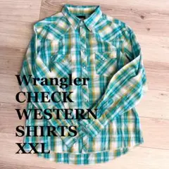 Wrangler チェック ウエスタンシャツ XXL