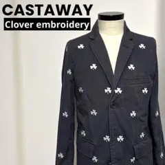 ☆CASTAWAY/クローバー柄刺繍入りテーラードジャケット★XS アイビーのサムネイル