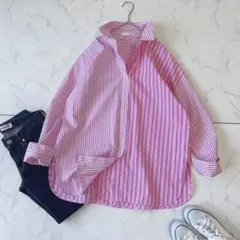 【未使用級】コラージュガリャルダガランテ ストライプ オーバーサイズ シャツ