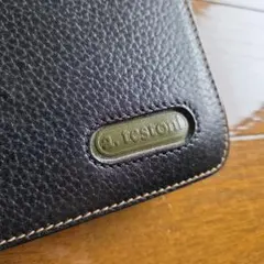 y2k a.testoni ショルダーバッグ サコッシュ レザー ロゴ金具 黒金