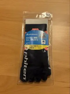phiten 足王 ソックス 5本指 ネイビー/ピンク 22-24cm