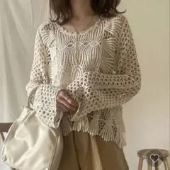 eaphi mecherie lady crochet top クロシェトップス