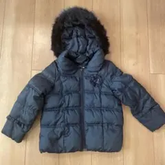 BeBe ネイビー フード付きコート 110