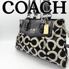 ★COACH★ コーチ 2wayトートバッグ オプアート ブラック 14578