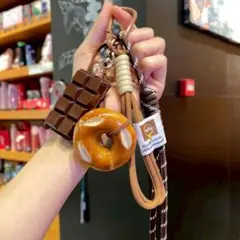 板チョコとドーナツ　キーホルダーセット　じゃらじゃらキーホルダー　じゃらじゃ