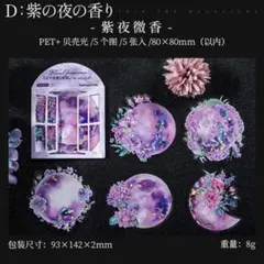 【同梱価格120円】　月のホログラムPETシール　コラージュ素材　D