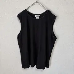 ALYA ブラック ノースリーブ 黒 トップス XL