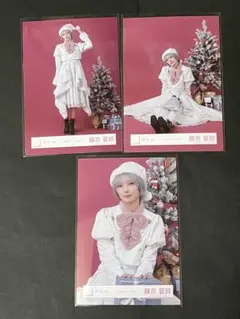 櫻坂46 藤吉夏鈴 生写真 2025 サンタ衣装 全身 座り ウエスト