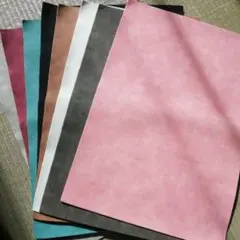 合皮生地 8色セット ハンドメイド レザークラフト