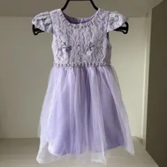 ベビードレス　ドレス　ワンピース　結婚式　誕生日　バースデー　フォーマル　紫