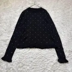 【マジェスティックレゴン】ドット柄ニット M 秋冬 カジュアル