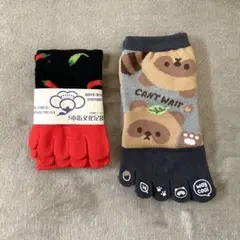 5本指ソックス　2足セット　くるぶし丈　ショート丈