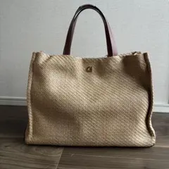 Cole Haan コールハーン　編み込みトートバッグ ベージュ ブラウンのサムネイル
