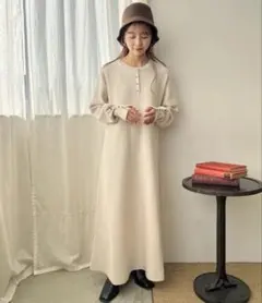 【中古品】LOWRYSFARM 2WAYフレアワンピース