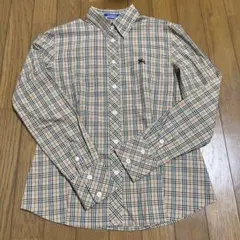 BURBERRY ブルーレーベル　チェック柄 長袖シャツ 38 ベージュ