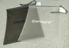 【新品】スタンダードプロダクツ　巾着袋2個セット　ホワイト　ブラック　タグ付き