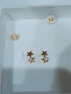 IMP. 佐藤新 着用 クレセントルナ 星形チャーム 片耳用 ピアス 