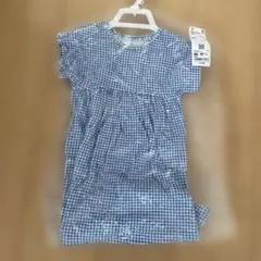 UNIQLO ベビー ワンピース 半袖 80cm ブルーのサムネイル