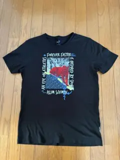 PUMA ブラック Tシャツ グラフィックプリントMサイズ