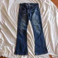 y2k グランジ　デニム　テック　フレア　平成　ギャル　ワイド　ブーツカット