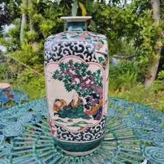 九谷焼 花瓶 陶山作 共箱付き - メルカリ