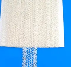 R0 　レース麻糸　４５ｍｍ巾　生地１０ｍ巻