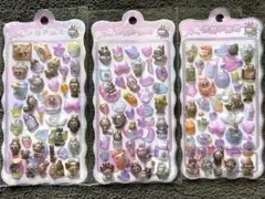 LABUBU ラブブ 立体 3D シール3枚セット