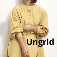 Ungrid アングリッド　ブラウス　黄色　長袖　タック