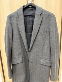 SUIT SELECT チェスターコート グレー ヘリンボーン Mのサムネイル