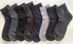 メンズ ソックス8足セット25-27cm綿100%夏用薄手丈長さ約13-14cmのサムネイル