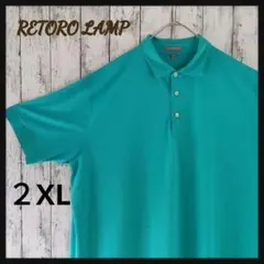 アメリカ古着　半袖ポロシャツ　PETER MILLAR　２XL　ミント系のサムネイル