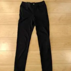 キッズ　黒スリムフィット長ズボン 140