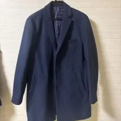 INHERIT ネイビー チェスターコート　M