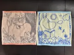 ムーミンMOOMIN ジャガードハンドタオル　ミニタオル　2枚セット　ニッセイ