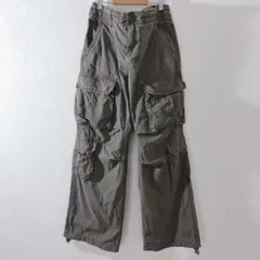 ALPHA ミリタリー　カーゴパンツ　オリーブグリーン　メンズ　L 古着
