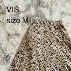 【美品】VIS ビス　フリーサイズ　ヒョウ柄　フレアスカート　Mのサムネイル