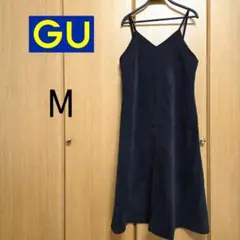 ✨​美品✨GU/ジーユー◾コーデュロイキャミソールワンピース Mサイズ ブラック