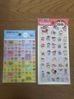 クレヨンしんちゃん　タイルシール　ぷっくりステッカー　2セット