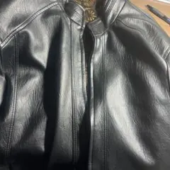 【美品】合皮 レザージャケット 黒 M メンズ ライダース風 ノーブランド