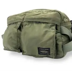 【希少】廃番 PORTER ポーター タンカー ウエストバッグ セージグリーン