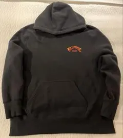 【BILLABONG／ビラボン】ロゴ刺繍 パーカー 黒 Lサイズ 裏起毛