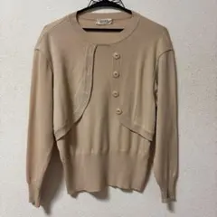 BLANCE ベージュ 長袖薄手ニット