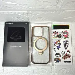 CASEKOO iPhone16Pro ケース 米軍MIL規格ラメ入りゴールド②