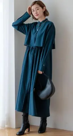 【美品】23区 大きいサイズ 洗濯可 ストライプ ロングシャツワンピース 長袖 CANCLINI シャツ ワンピース / 23区 | ファッション通販 【公式