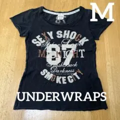 UNDER WRAPS プリント刺繍カットソーTシャツ　ブラック Mのサムネイル