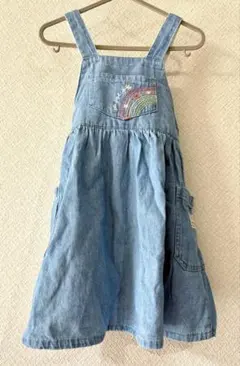 SLAPSLIPジャンバースカート デニムブルー 100cm