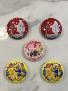 Biscuit ディズニー刺繍缶バッチ2 5個セット