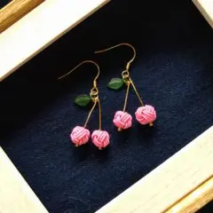 ハンドメイド 水引 ピアス